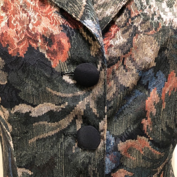 NWOT - Black & Multi Floral Fit & Flare Jacket - Picture 3 of 16